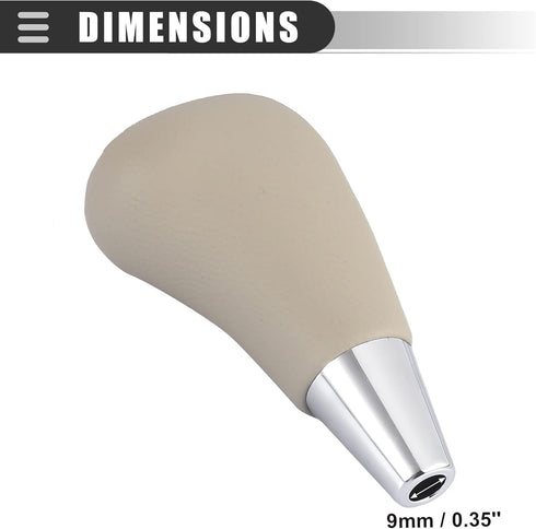 Motoforti Car Automatic Gear Stick Shift Knob, for Toyota RAV4 Camry Corolla, Faux Leather, Wood, Beige Brown...