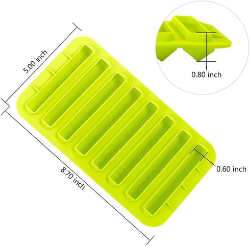 Webake 2 Pack Ice Stick Cube Trays Silicone Ice Cube Molds 8 Cavity for Water Bottles, Sport Drinks, Bottled Soda, Whiskey, Drinks, Cocktails and ...