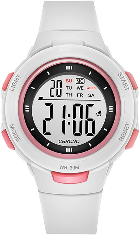 Womens Watch Fashion LED Digital Watch Simple Outdoor Sport Watch Alarm Clock 5Bar Waterproof Silicone Strap Watch...