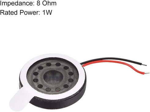 uxcell 1W 8 Ohm 16mm Dia Speaker with Wire for Electronic Projects 4pcs...