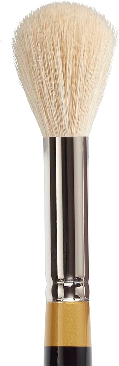 KINGART Premium Original Gold 9265-10 Round MOP Series Artist Brush, Soft White Natural Hair, Short Handle, for Acrylic and Oil Painting, Size 10...