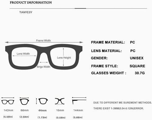 Sunglasses For Women Minimalist Classic Design Fashion UV400 Square Sun Glasses Unisex TY2984...