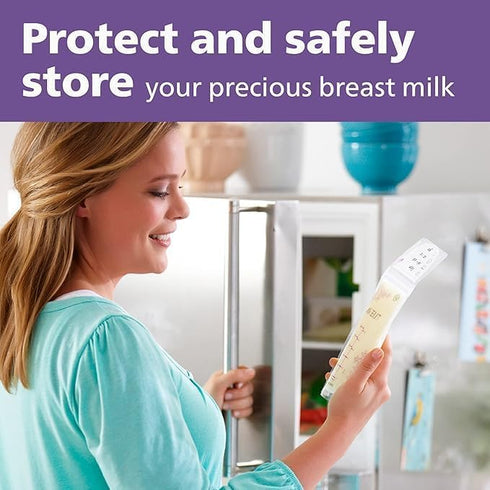 Philips AVENT Breast Milk Storage Bags, Clear, 6 Ounce, 50 Pack, SCF603/50...