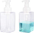 UUJOLY Foaming Soap Dispenser, 450ml (15oz) Refillable Pump Bottle Plastic for Liquid Soap, Shampoo, Body Wash (2 Pcs) (Clear)...