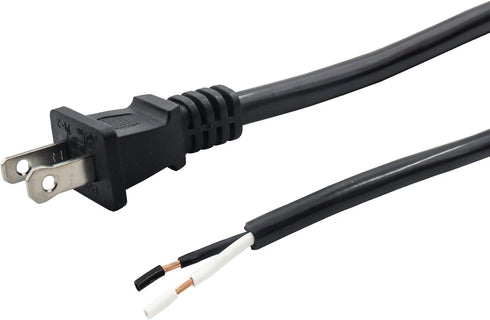 14 Gauge Replacement Power Cord 2 Prong?6.46Ft Cable 110V 115V 120V 300V Pigtail for Appliance, NEMA 1-15P 2 Prong Plug US SJT 14AWG (14/2), pigta...