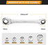 Hoteche 6-in-1 Double Box Ratchet Wrench Set Compact Universal Socket Set Metric 8-19mm, Cr-V Steel, 72-Teeth...