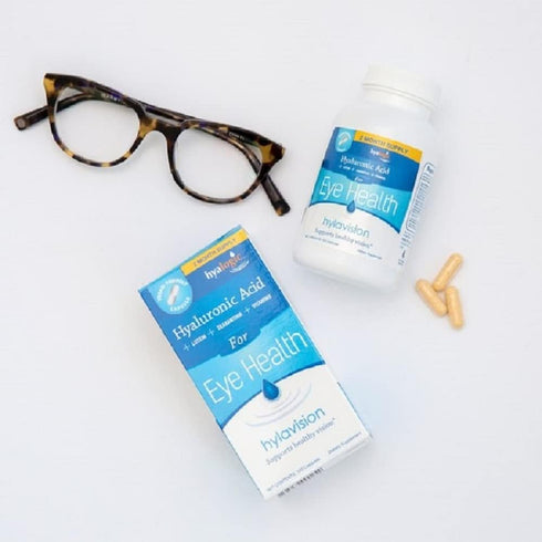 Hyalogic HylaVision Eye Health Supplement - Hyaluronic Acid, Lutein and Zeaxanthin Supplements – Contains Eye Vitamins A, C, E, and Zinc – Soothe ...