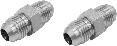 (2-PACK) 2403-06-06 Hydraulic Hose Adapter Fitting 3/8" Male JIC 37° Flare (9/16"-18UNF) × 3/8" Male JIC 37° Flare (9/16"-18UNF) SAE Straight Pipe...
