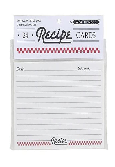 Weatherbee Recipe Cards, 3-Inches x 5-Inches, Set of 24...