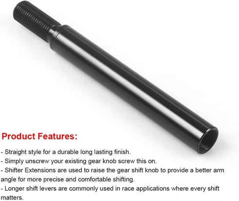 Manual Gear Shifter Lever,Shift Knob Extension Aluminum Alloy Shift Knob Extender DIY Modification Parts Suitable for Most Manual Car Models with ...