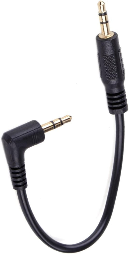 beler 0.4ft 10cm Short Right Angle 3.5mm Male to Male 3.5mm Aux Audio Cable...
