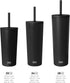 Simple Modern Insulated Tumbler with Lid and Straw | Iced Coffee Cup Reusable Stainless Steel Water Bottle Travel Mug | Gifts for Women Men Her Hi...