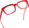 Eyekepper Ladies Reading Glasses - Oversized Square Design Readers for Women Red...