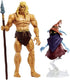 Masters of the Universe Masterverse Revelation Savage He-Man Action Figure with 30+ Articulated Joints, 3 Weapons, Harness & Orko Figure with ‘Flo...