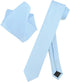 Vesuvio Napoli BABY BLUE Skinny 2.5" NeckTie Handkerchief Narrow Neck Tie Set...