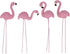 Pink Flamingo Yard Ornament Stakes, 4pcs Mini Lawn Plastic Flamingo Statue with Metal Legs for Sidewalks, Outdoor Garden, Luau Party, Tropical Par...