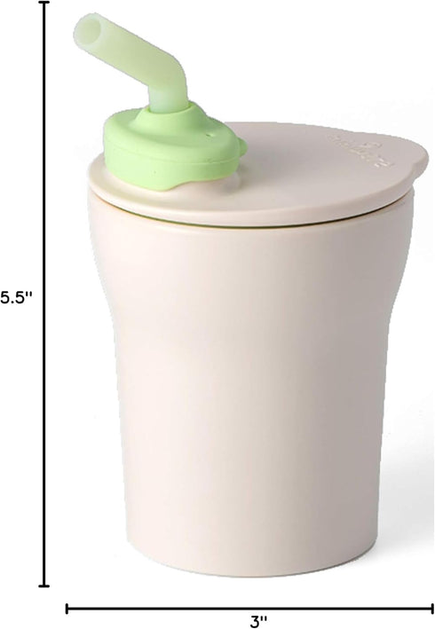 Miniware 1-2-3 Sip! Training Cup for Baby Toddler Self Feeding & Development, Tiny Cup Perfect for Baby Led Weaning, Non Drip Lid, Eco-Friendly, B...