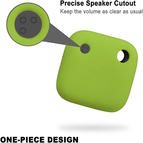 Geiomoo Silicone Case for Tile Mate 2022 Tracker, Soft Flexible Scratch Resistant Cover with Carabiner (Fluorescent Green)...