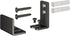 SMARTSTANDARD 2 Pack Adjustable U Shape Barn Door Floor Guides, Wall Mounted Flexible Flush Bottom Guide, Sturdy Steel Material, Black...