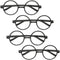 Unique Authentic Black Harry Potter Glasses - Pack of 4 - Magical Cosplay & Enchanting Style - Perfect for Costume Parties...