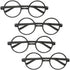 Unique Authentic Black Harry Potter Glasses - Pack of 4 - Magical Cosplay & Enchanting Style - Perfect for Costume Parties...