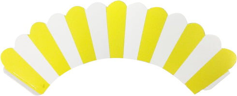 AllyDrew Standard Size Striped Cupcake Wrappers (Set of 20), Yellow...
