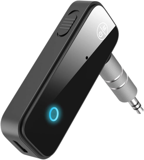 Bluetooth AUX Adapter for Car, Bluetooth 5.0 Transmitter Receiver, 2 in 1 Wireless 3.5mm Audio Adapter for Cars, Speakers, Stereo Systems, Headpho...