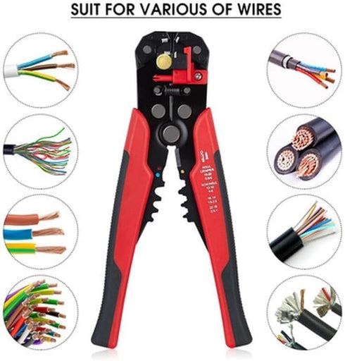 Automatic Wire Stripper, 3 in 1 Self-Adjusting Wire Cutter For Electrical Wire Stripping, Cable Cutting, Crimping Tool from 10-24 AWG...