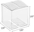 Lucky Monet Clear Gift Boxes 2" x 2" x 2" - 50 Pack, Clear PVC Plastic Boxes Transparent Packing Box Favor Square Boxes for Thanksgiving, Christma...