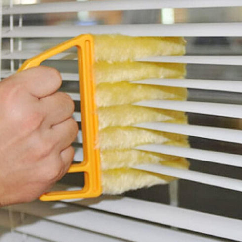 Blind Cleaner Brush , Blinds Dust Shutters , Mini Washable & Removable Window Air Conditioner Duster With 7 Slat Handheld Household Kitchen Cleani...