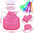 3 otters 27pcs Kids Chef Set, Kids Baking Sets with Apron Chef Hat Chef Costume Dress Up Chef Outfit for 2 3 4 5 6 7 8 Year Old Girls Stocking Stu...