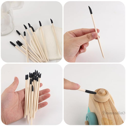 Framendino, 50 Pack Sanding Sticks Sanding Twigs Fine Detailing Sanding Stick Sandpaper Cleaner Stick Sanding Tools for Plastic Models Woodworking...