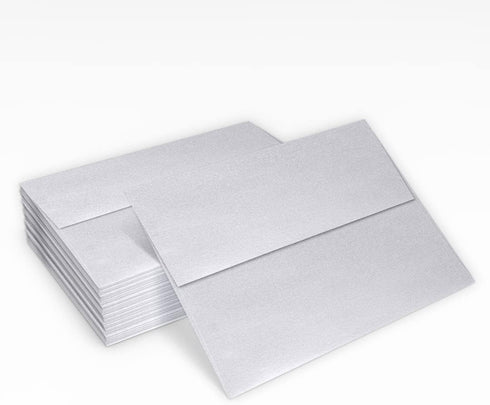 LUXPaper A7 Invitation Envelopes | Peel & Press | 5 1/4" x 7 1/4" | Silver Metallic | 80lb. Text | 50 Qty...