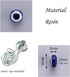 200 Pieces Flat Round Evil Eye Beads Handmade Resin Lampwork 8mm Charms Spacer Beads for Bracelets Necklace Jewelry Craft Making(Mix Colors)...