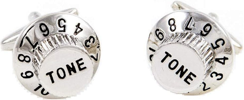 Stereo Radio Tone Volume Knob Retro Telephone Dial Music Pair Cufflinks in Presentation Gift Box & Polishing Cloth...