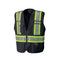 Pioneer Hi Vis Tear-Away Mesh Back Safety Vest for Me - Reflective Tape, 4 Pockets - Construction, Traffic, Security - Black...