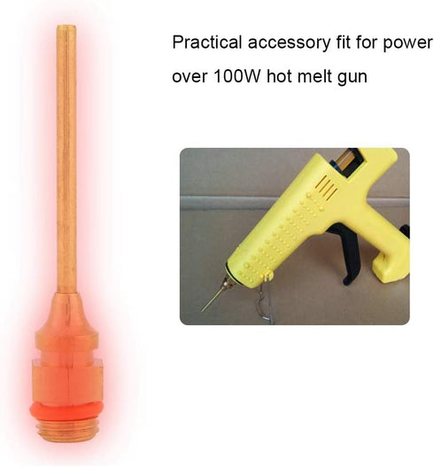 Hot Glue Gun Nozzle, 1.5x70mm Thread Gluegun Tips Replacement Tool Accessories Copper Nozzle with O Ring for Hot Melting Glue Guns Bore...