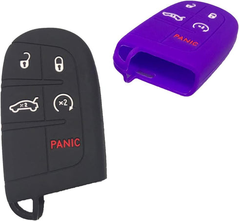 Jeep Silicone Key Fob Cover Fit for Dodge Durango Journey Dart Challenger Jeep Compass Renegade Grand Cherokee Fiat 500X Chrysler Car Accessories ...