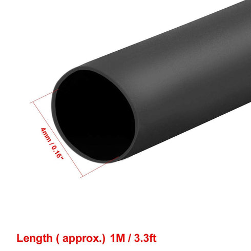 TOP-VIGOR 4mm Heat Shrink Tubing, 1M Length Heat Shrink Sleeving, 2:1 Ratio Adhesive-Lined Heat Shrink Tube for Electrical Insulation, Repairs, Wr...