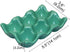 Ceramic Egg Holder Egg Tray Porcelain Fresh Egg Holder for Fridge Countertop Kitchen Storage Half Dozen 6 Cups...