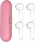 Electric Toothbrush Travel Case for Oral-B Toothbrushes - 4 Pcs Toothbrush Head Covers Compatible with Oral B Electric Toothbrush Heads (Pink)...