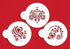 Designer Stencils Amore Cookie Stencil Set, Beige/Semi-Transparent...