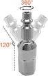 Joywayus 4PCS 1/4" NPT Female Thread Air Plug Industrial Swivel Coupler Steel Chrome Plating Construction...