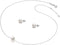 Bridesmaids Gifts Single Pearl Necklace Silver Stud Earrings Gift Floating Pendant 8-9mm Simple Chain Jewelry Set for Women Maid of Honor Gifts fo...