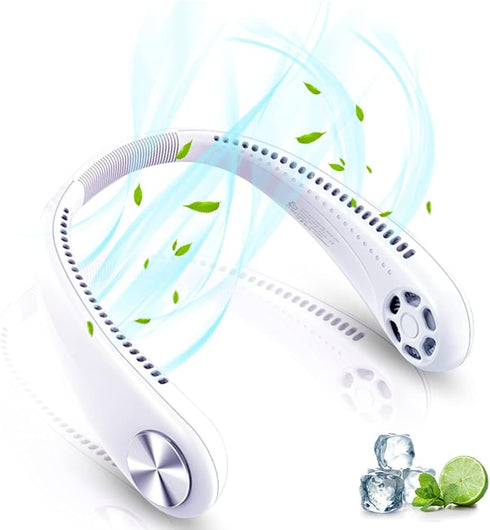SLuB Neck Fan, Portable Neck Fan Rechargeable, Silent Bladeless Fans, Hands-Free Personal Fan, 360° Cooling, 3-Speed, Mini Fan for Home, Office, T...