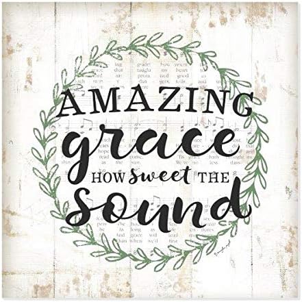 MRC Wood Products Amazing Grace How Sweet The Sound Rustic Wall Sign 12x12...