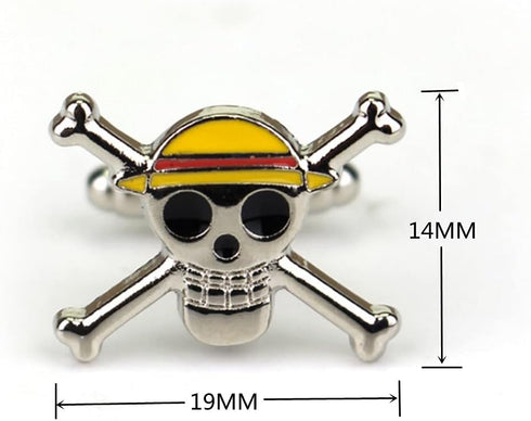 One Pieces Cufflinks Luffy Skull Cuff links Men's Accessories Gifts...
