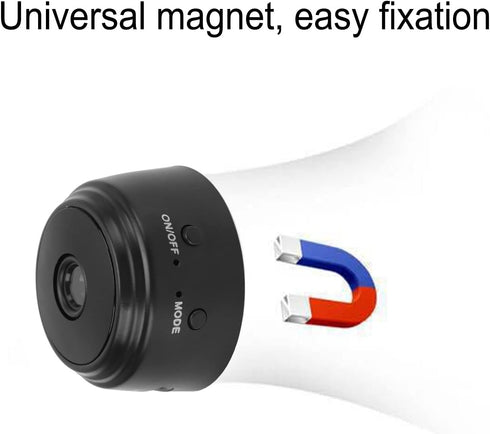 Security Camera, Intelligent Night IP Remote Monitor with Magnet Bracket, 90 Degree Wide Angle Lens, Surveillance Camera for Home Pet Baby Seniors...
