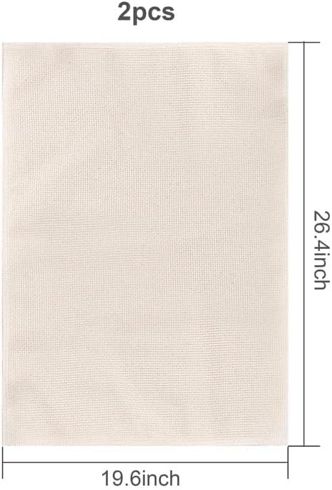 Monks Cloth for Punch Needle Fabric Needlework Fabric for Rug Making (2PCS 26.4x19.6 Inch)...