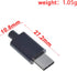 10Set USB 3.1 Type C Male Connector 24 Pin Welding Data Line Interface 24P PCB Board Support Module (Black)...